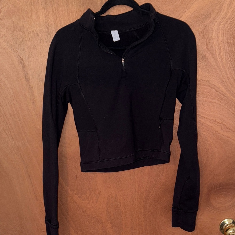 Yogalicious Black Women's Quarter-Zip Sweatshirt